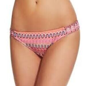 Hobie pink coral ziggy crochet hipster bikini swim bottom  junior size Large